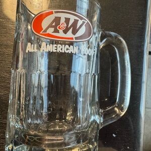 Vintage A&W All American Food Glass Mug/ Root Beer Float Mug/ Collectable